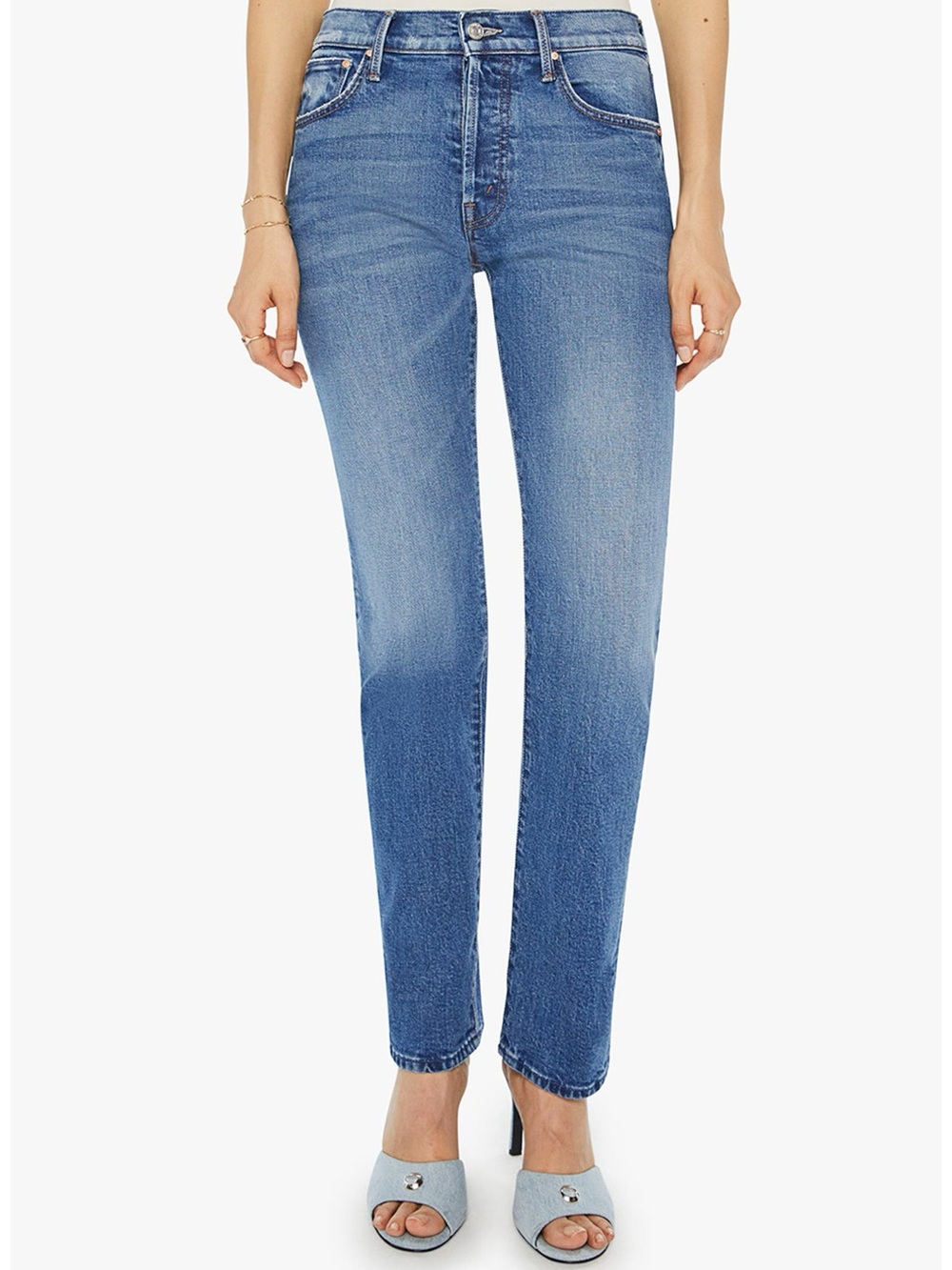 Mother Hiker Skimp Straight Leg Jeans Dream Team 28 Casual Contemporary